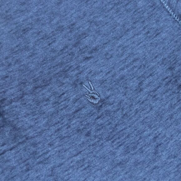 John Varvatos Men's Peace Sign Logo Lightweight Stretch S/S Polo Blue Size Large - Picture 3 of 6